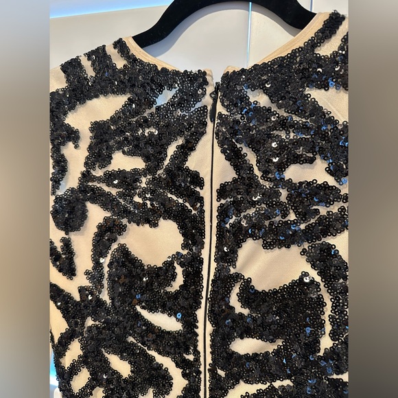 Bebe Mesh + Sequin Cocktail Party Dress - Picture 5 of 8